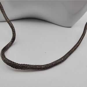 Sterling silver snakeskin mesh necklace fine‎ jewelry 😍   N1036